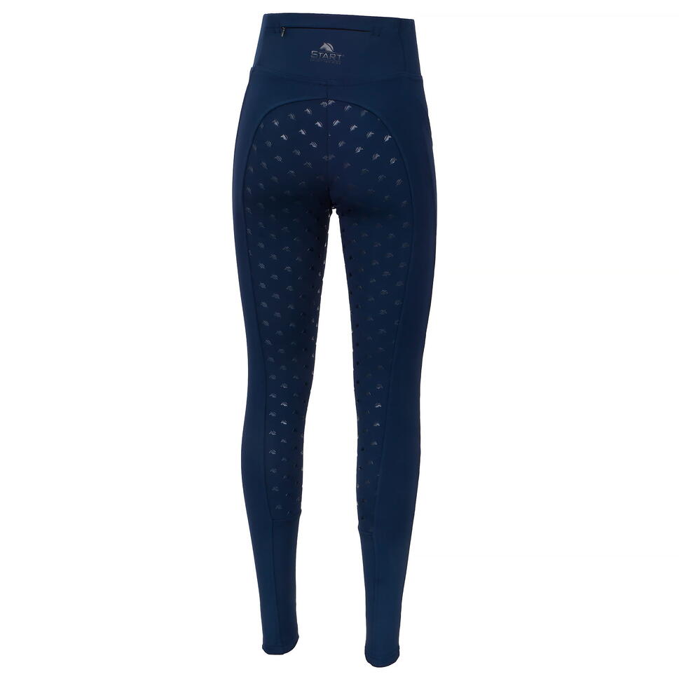 Legginsy jeździeckie młodzieżowe Start KnowsleyFullGrip zimowe, ocieplane