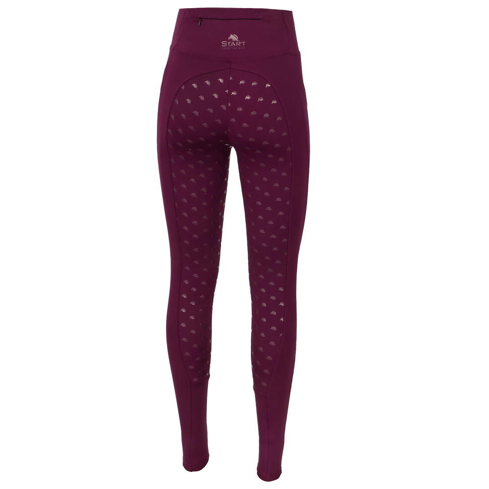 Legginsy jeździeckie damskie START KnowsleyFullGrip zimowe, ocieplane