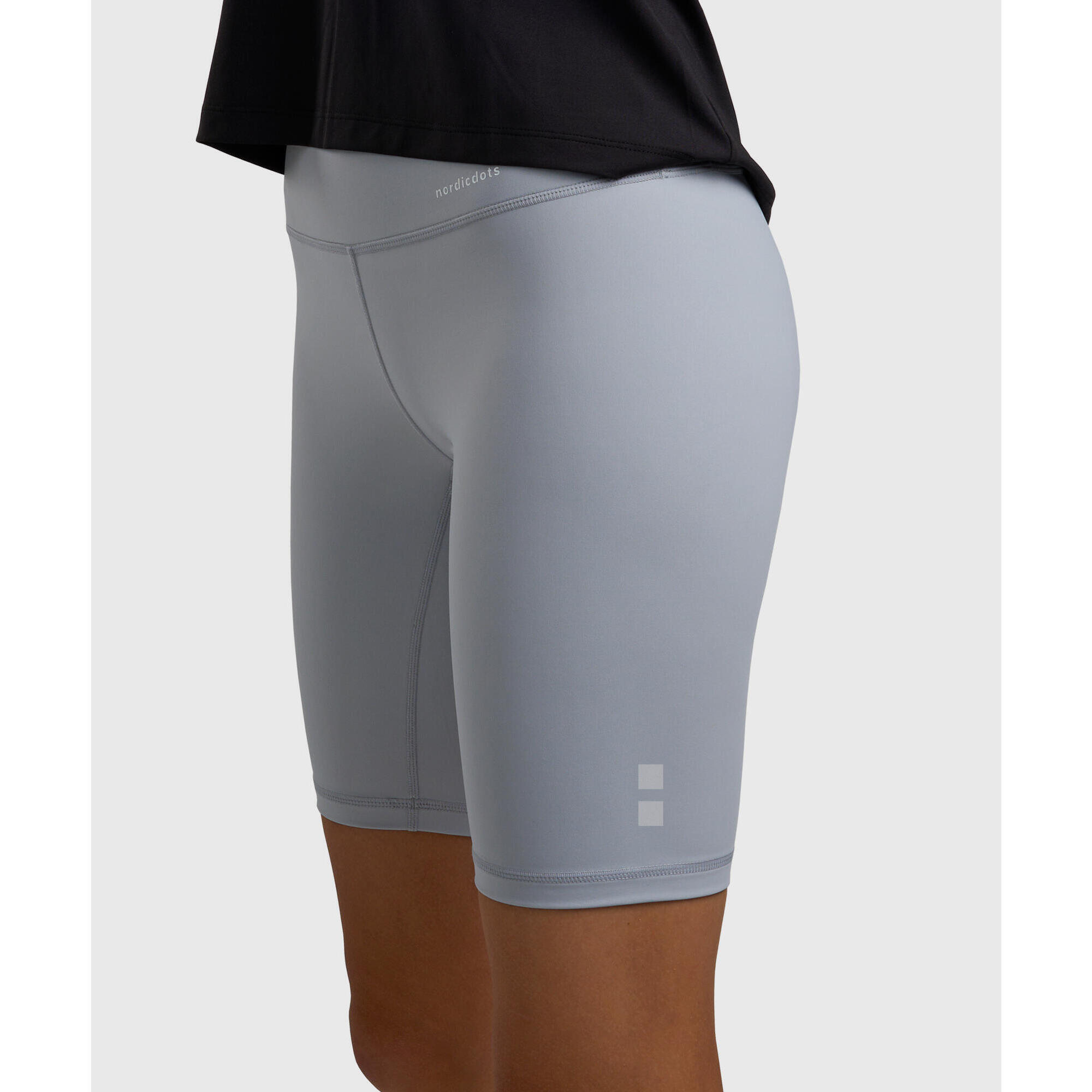 Women's Legging Tennis/Padel Short with Ball Pocket - Light Grey