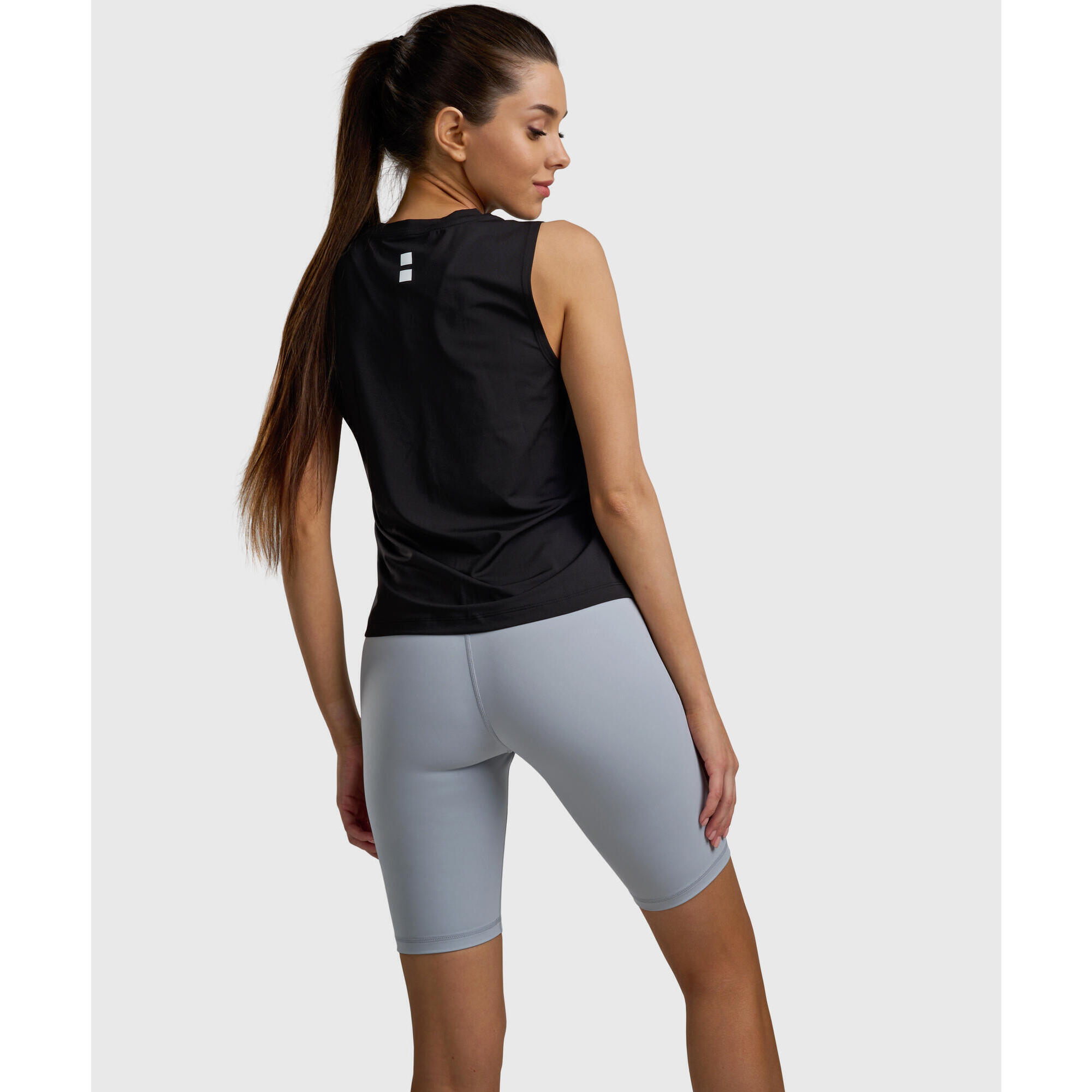 Smart Tennis/Padel Short Legging met Balzak Dames Lichtgrijs 2/3