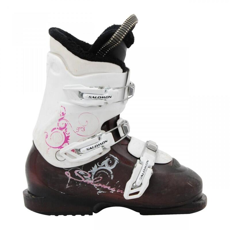 RECONDITIONNE - Chaussure Ski Salomon Junior T2 / T3 Violet - BON