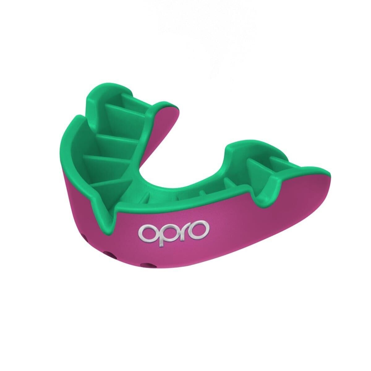 OPRO Pink-Green Opro Silver Self-Fit Mouth Guard