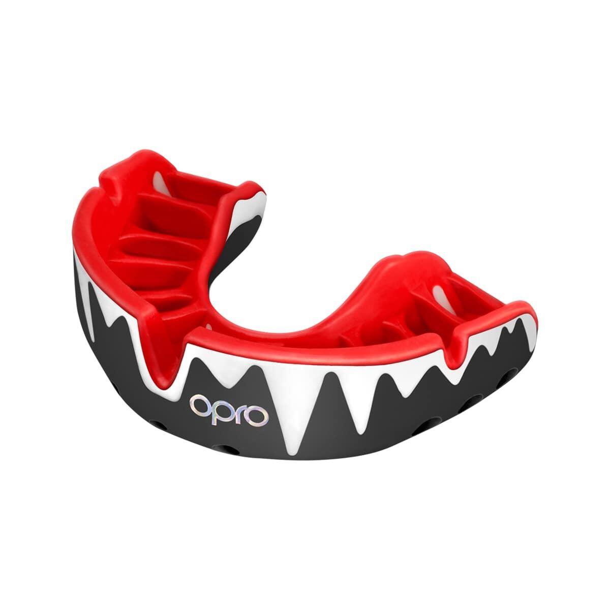 OPRO Black/White/Red Opro Platinum Fangz Self-Fit Mouth Guard