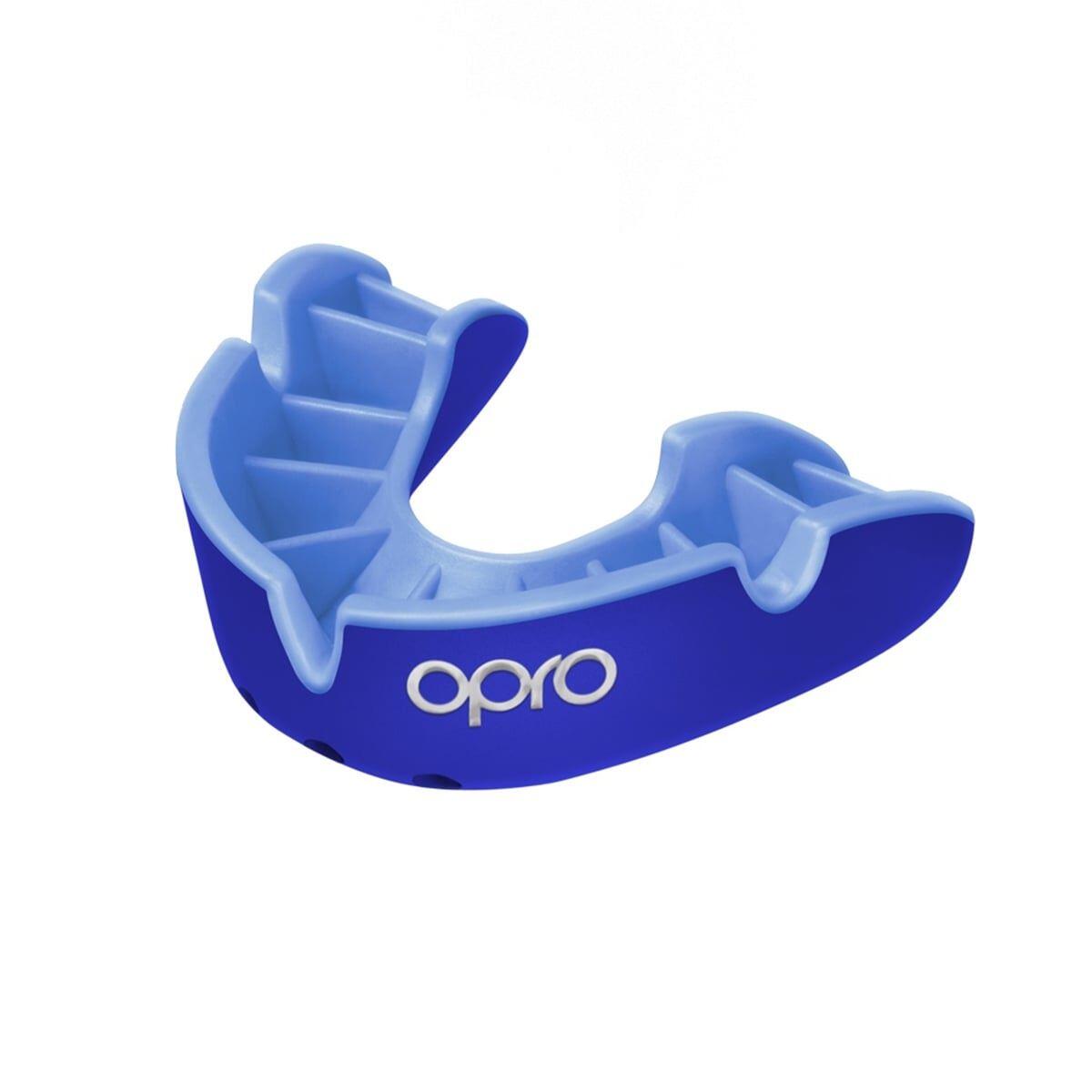 Dark Blue/Blue Opro Junior Silver Self-Fit Mouth Guard 1/5