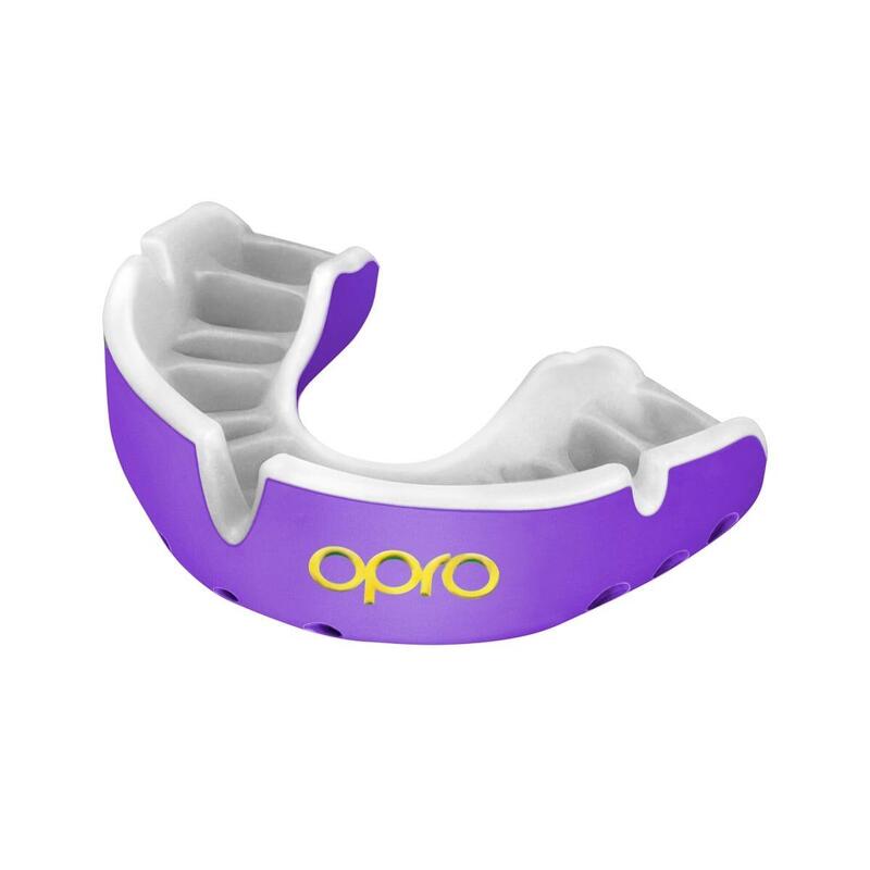 OPRO Gebitsbeschermer Self-Fit Gold-Edition V2 Paars/Wit Senior