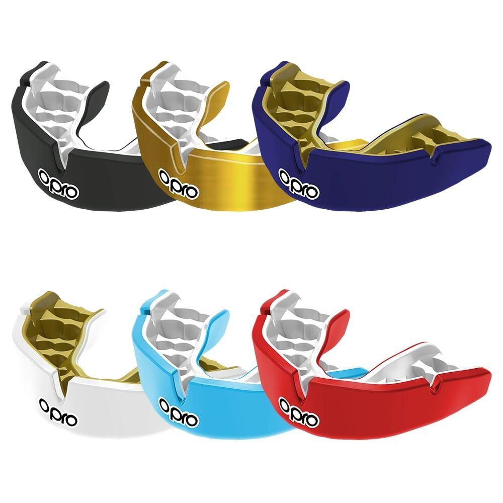 OPRO Red/White Opro Instant Custom-Fit Single Colour Mouth Guard