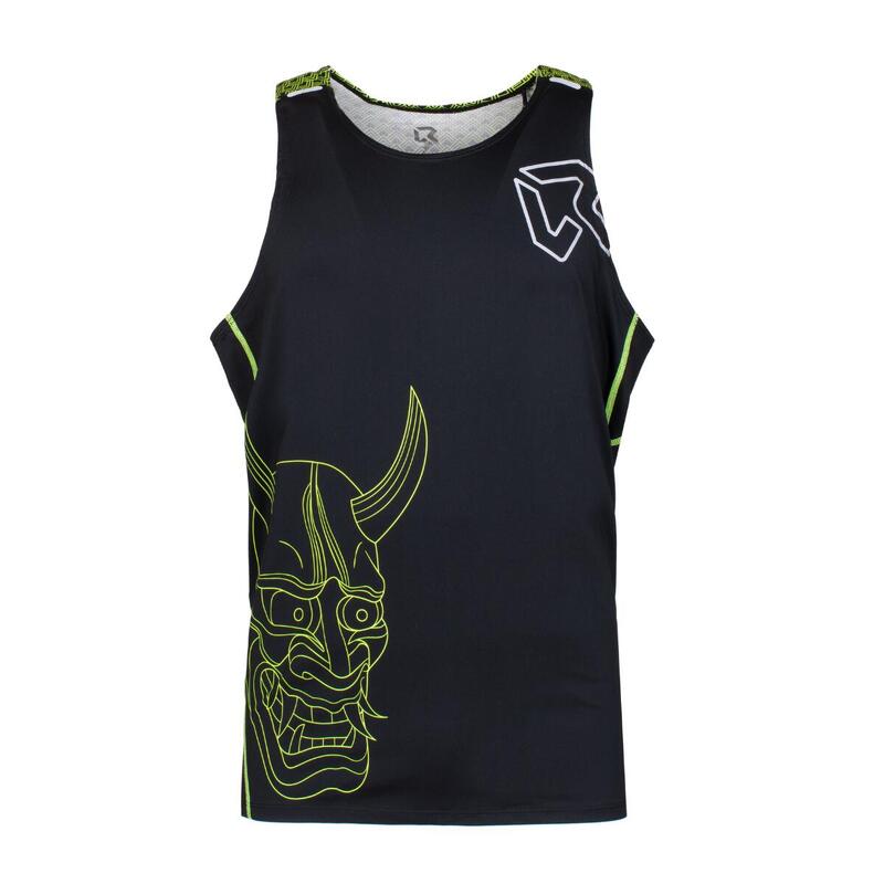Canotta trail running uomo Daisuke O.P. nera gialla fluo