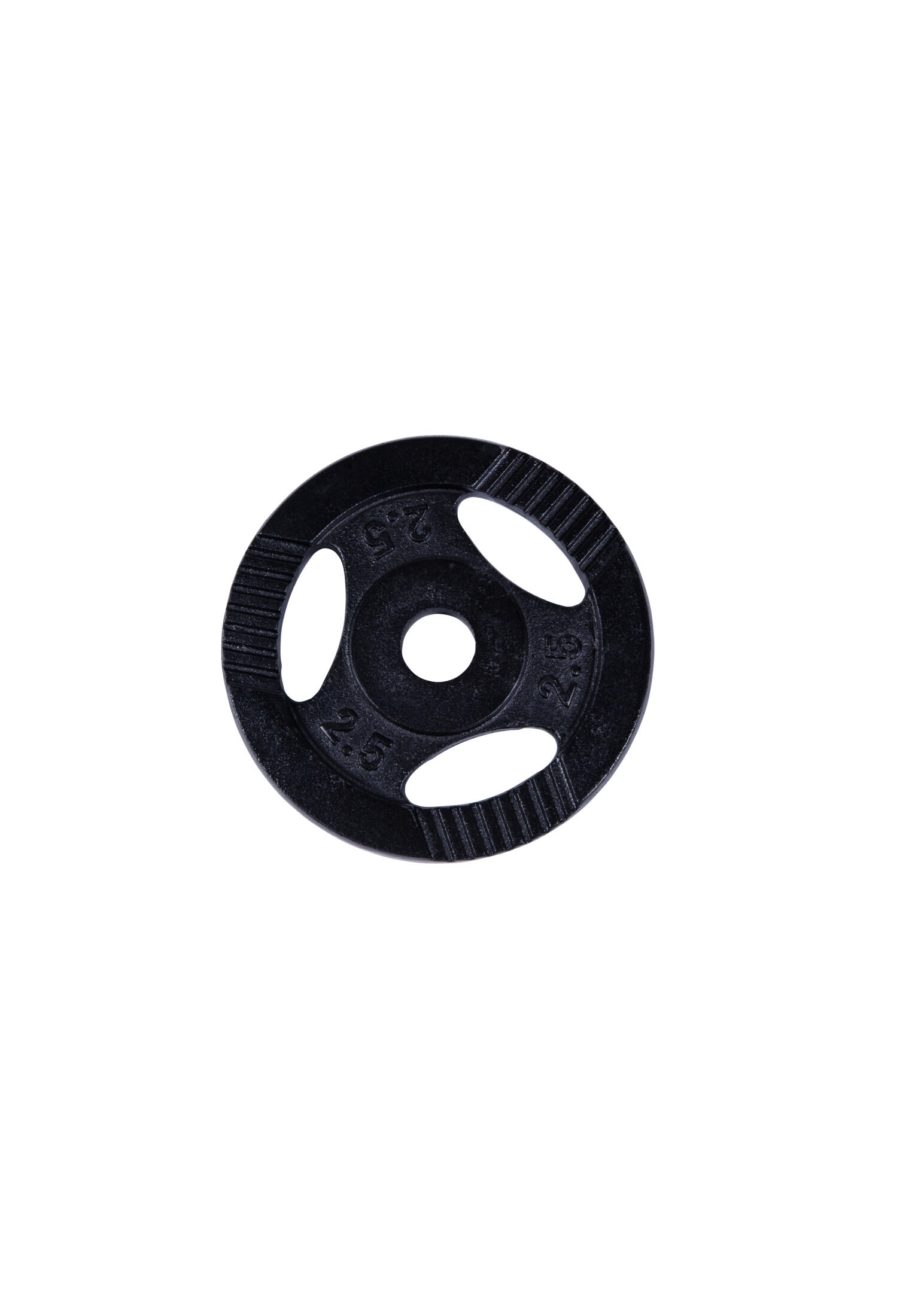 Piastra per bilanciere in ghisa GORILLA SPORTS nera 2,5 kg con maniglia 4/5