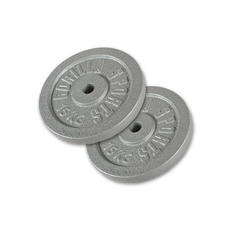 Halterschijven Set - Bundel - 30 kg - 2 x 15 kg - Gietijzer - 30 mm