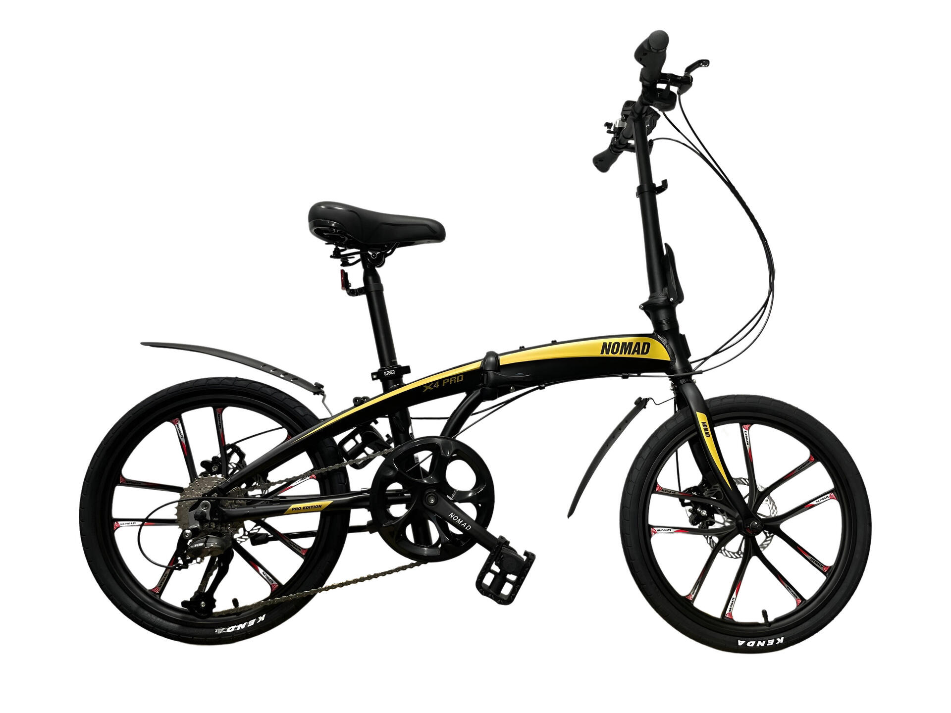 Foldable Bicycle Nomad X4 Pro Sports Rims Spd Shimano Black