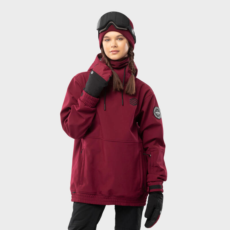 Chaqueta esquí y nieve SIROKO W1-W Groenland Burdeos Mujer