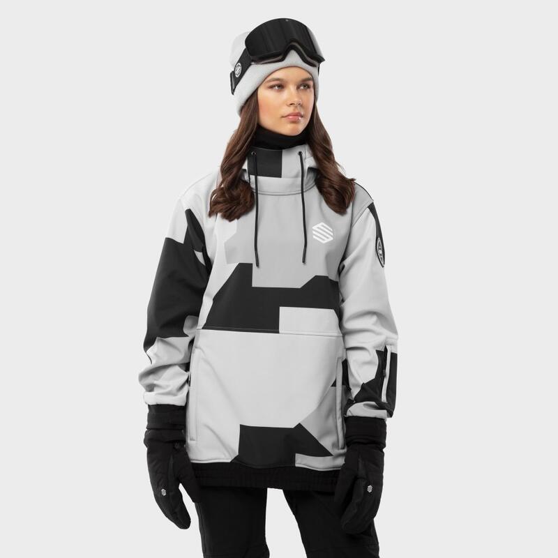 Dames snowboardjas W1-W Tibet - Grijs - Zwart