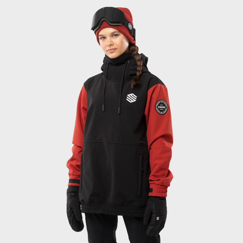 Dames snowboardjas W1-W Bering - Zwart - Klei