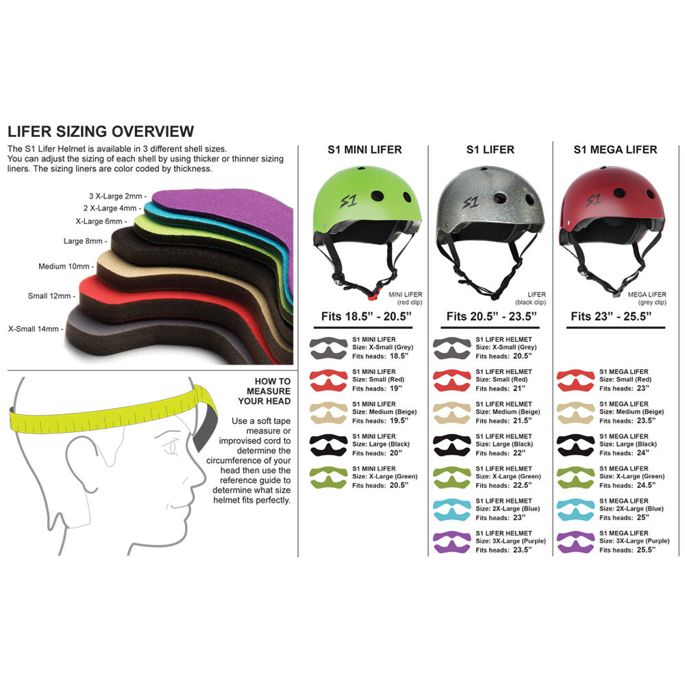 S1 LIFER HELMET - MULTI-IMPACT & HIGH-IMPACT CERTIFIED - MATT BLACK/ORANGE STRAP 5/7