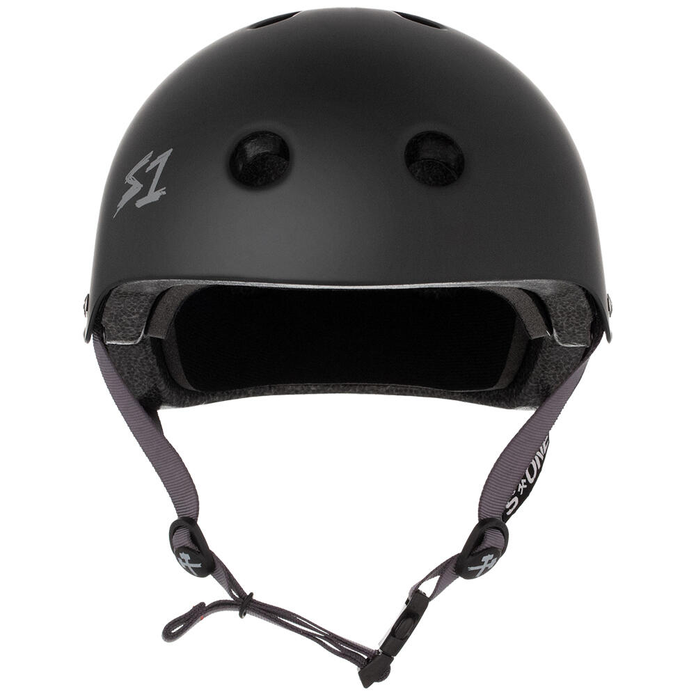 S1 LIFER HELMET - MULTI-IMPACT & HIGH-IMPACT CERTIFIED - MATT BLACK/GREY STRAP 2/5