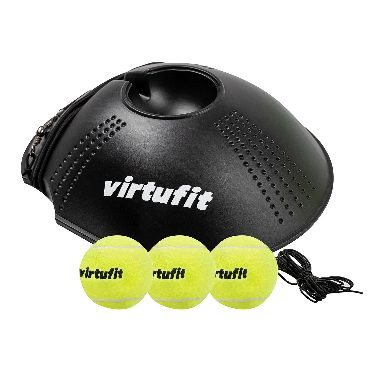Entraîneur De Tennis Individuel Avec Balle Attachée - Base Remplissable (eau/sable) - 3 Balles Rebondissantes Incluses - Pour Débutants, Enfants, Adultes
