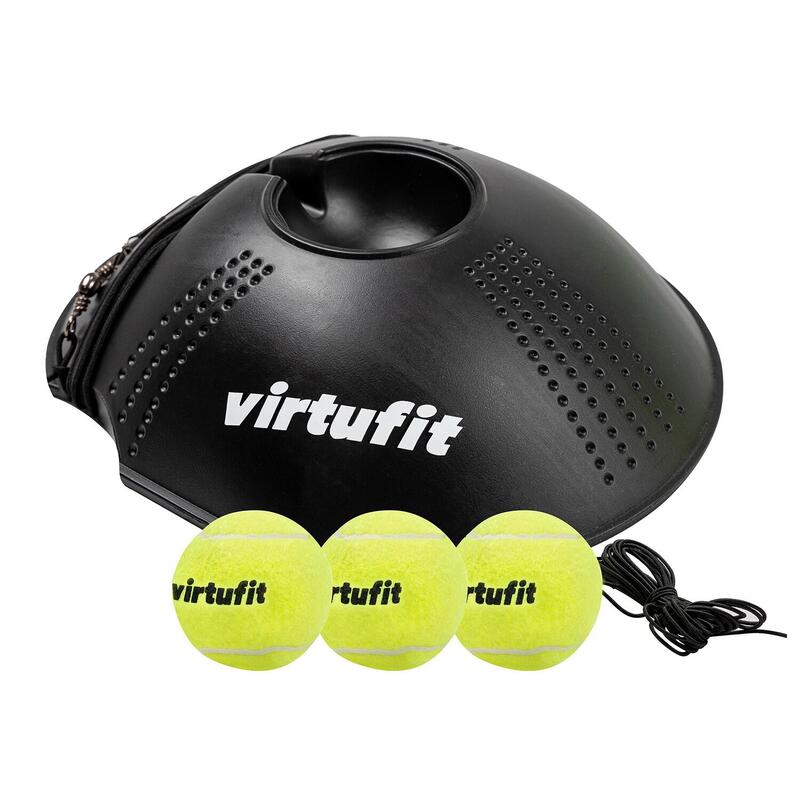VirtuFit Tennis Trainer 3 mingi cu banda elastica
