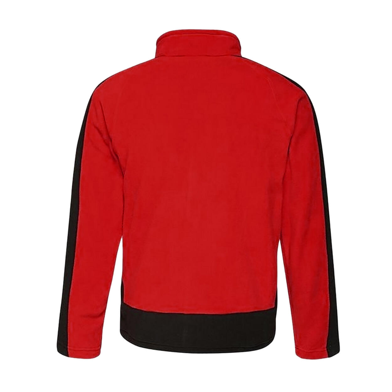 Mens Contrast Fleece Jacket (Classic Red/Black) 3/5