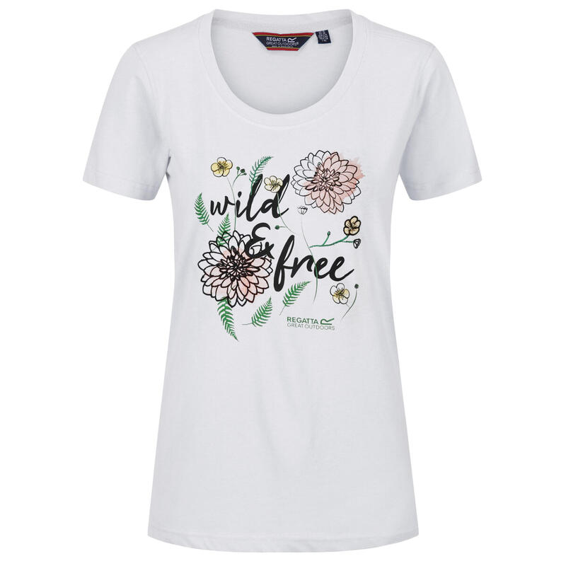 Tshirt imprimé FILANDRA Femmes (Blanc/noir/vert)