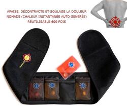 Ceinture lombaire chauffante nomade TRANQUILISAFE-4 poches chauffantes offertes