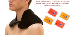 Collier cervical chauffant nomade TRANQUILISAFE - 4 poches chauffantes offertes