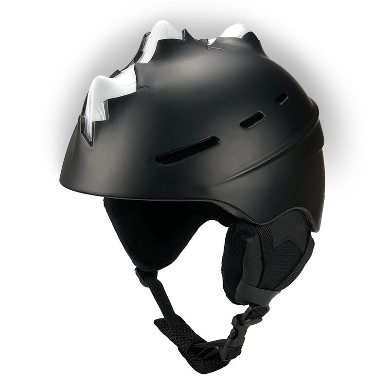 Casco de esquí para adultos|Bone Spike Negro (L)|Crazy Safety|Certificado EN1077