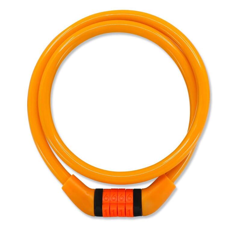 Lucchetto per Bicicletta da Bambini | Arancione | Crazy Safety | Facile da Usare