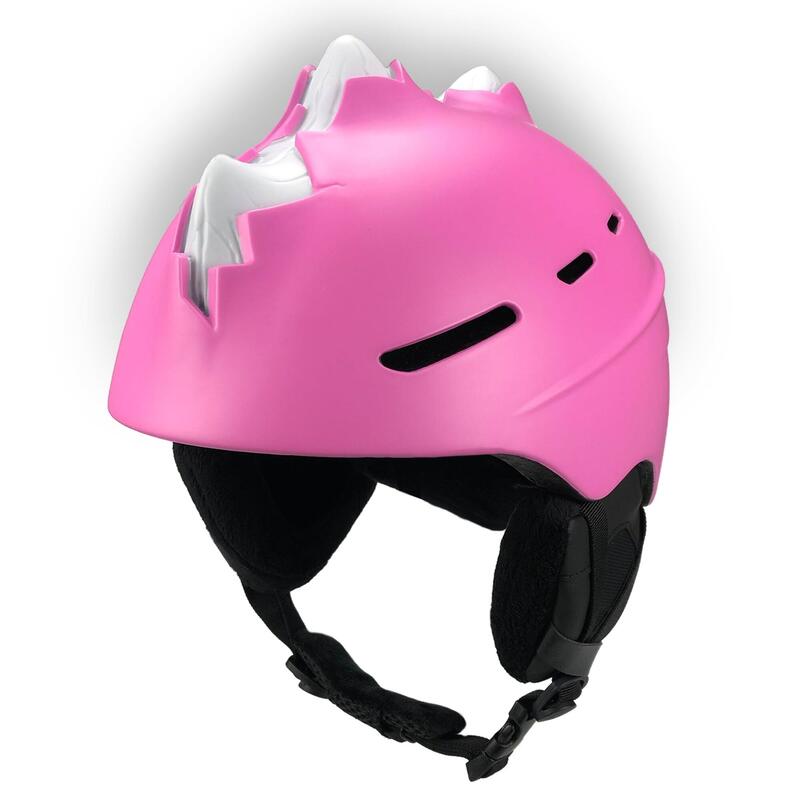 Casco da Sci Bambini e Adulti | Cresta di Drago Rosa (L) | Crazy Safety | EN1077