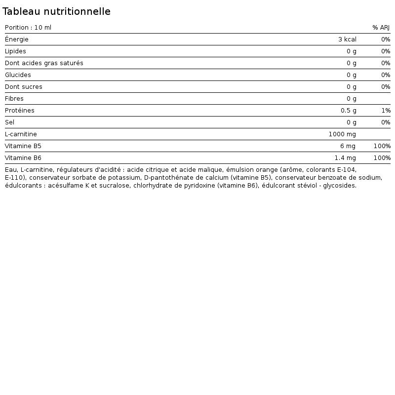 CARNITINE 100000, 1000 ml, pomeranč