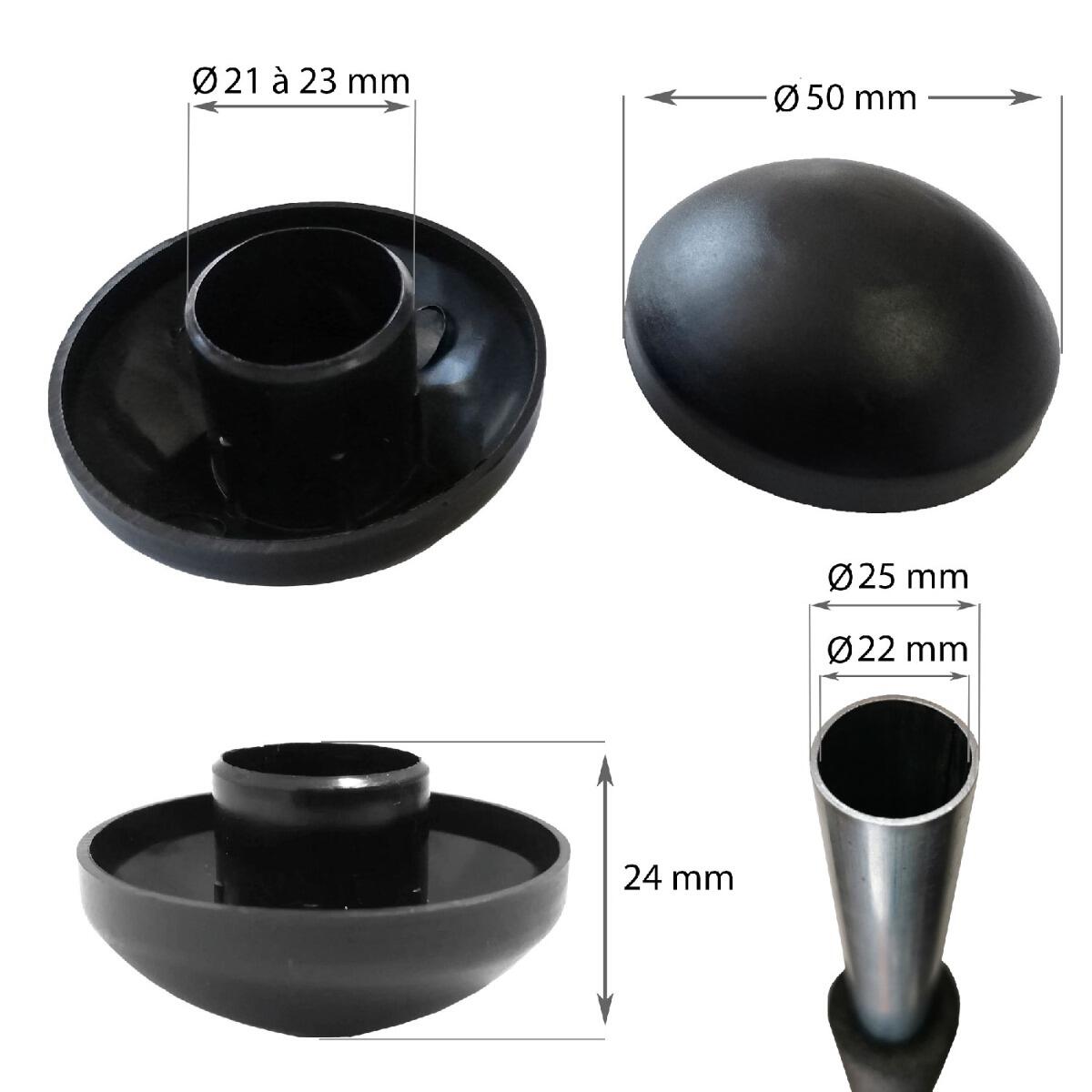 Lot de 8 capuchons poteaux trampoline Ø25 mm 4/4