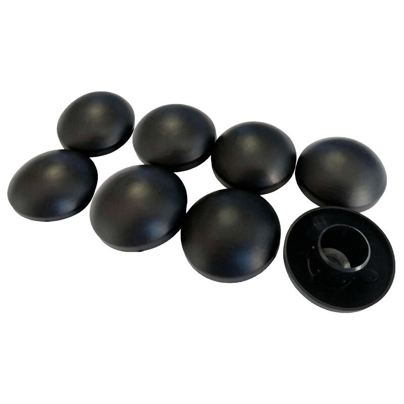 Lot de 8 capuchons de poteaux noir 25mm pour trampoline