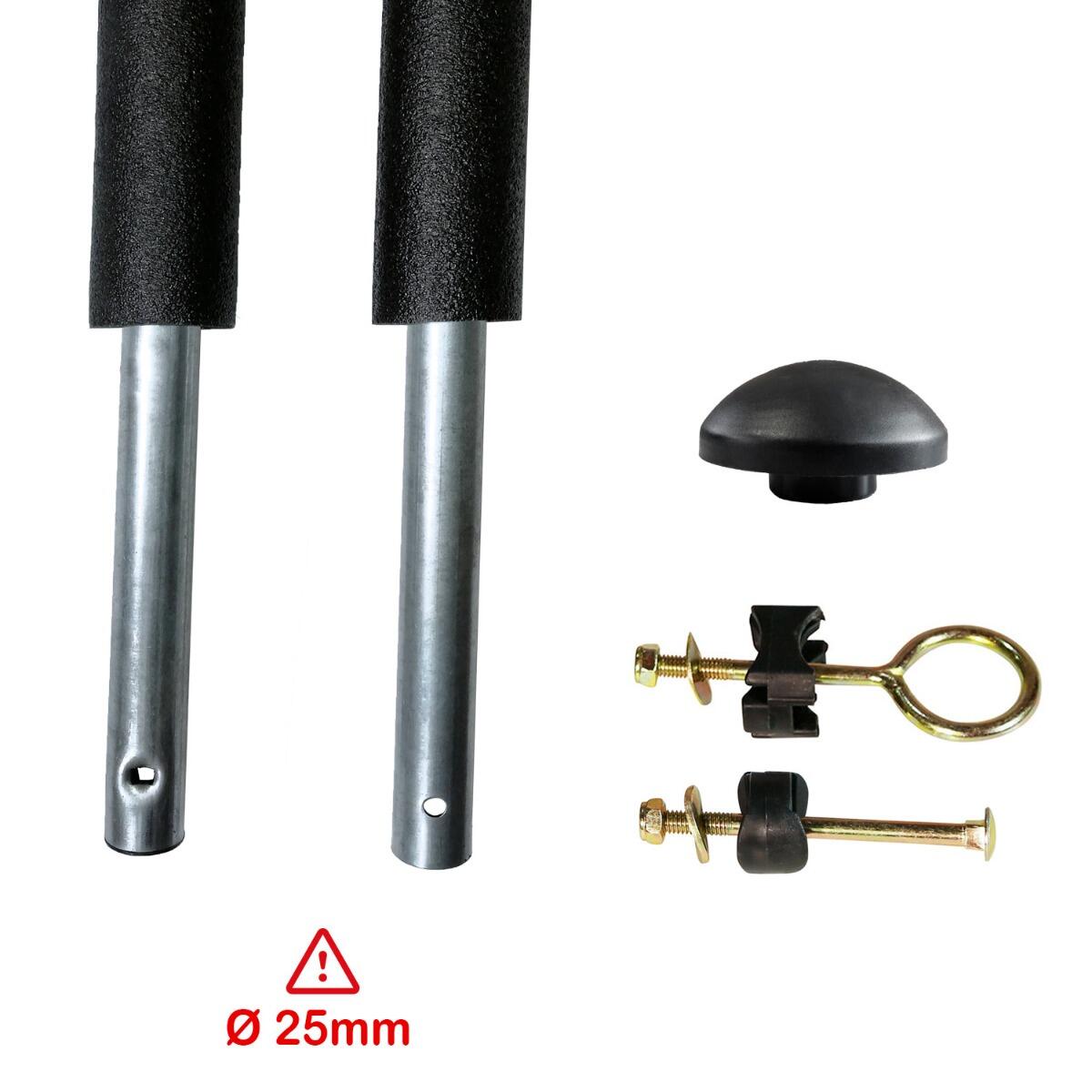1 poteau Ø25 mm trampoline toutes marques avec mousse et visserie 2/5