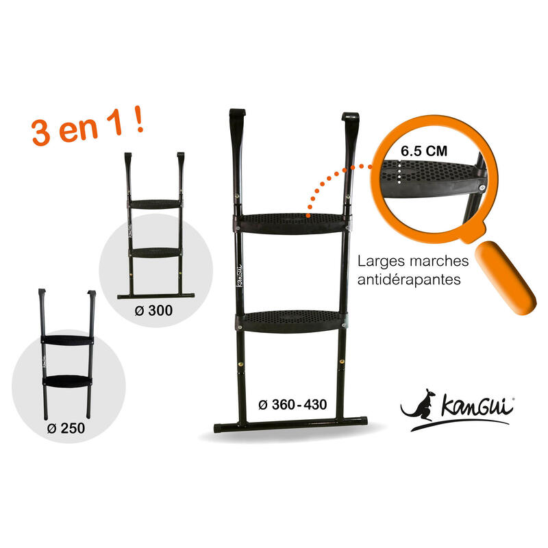 Echelle multi-taille trampolines ronds