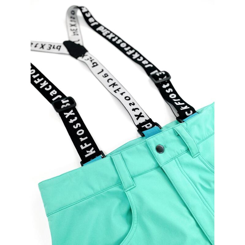 Unisex  Waterproof/Windproof Snow Pants with suspender - Green