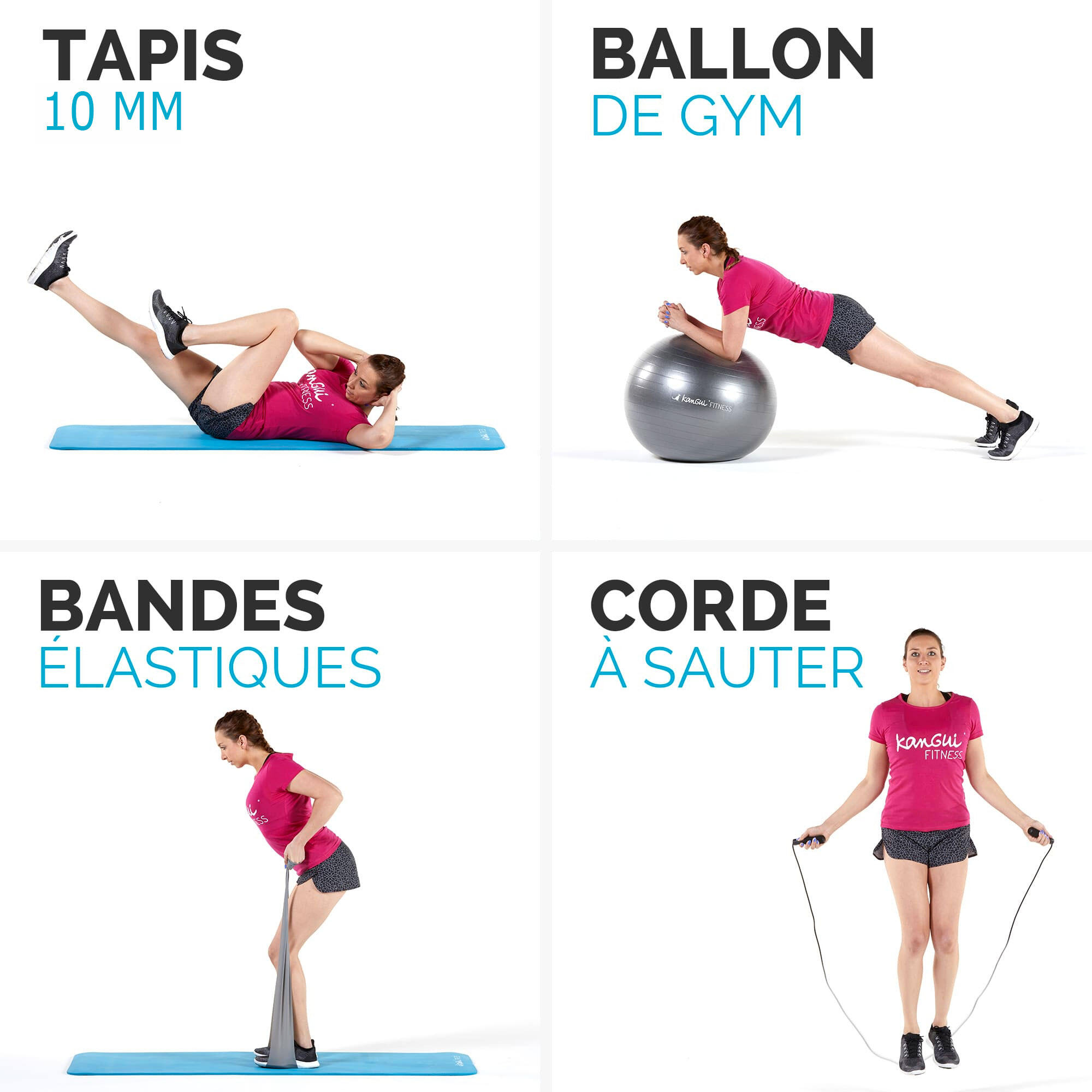 Pack d'accessoires de fitness - KIT HOME FITNESS - BASIC 3/5