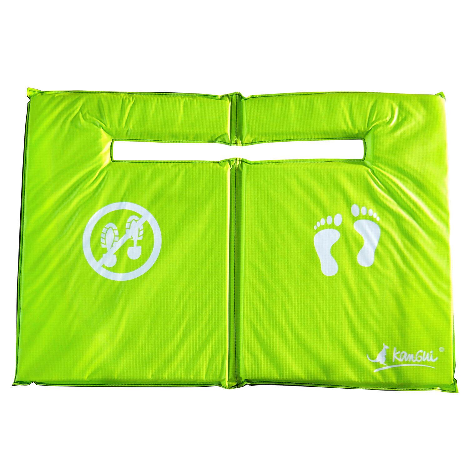 Tapis de sol universel trampoline - réversible noir/vert 2/4