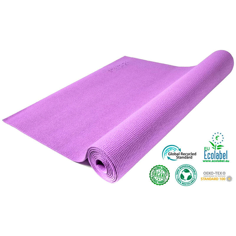 Esterilla Yoga Antideslizante entrenamiento 61x183 cm Morado