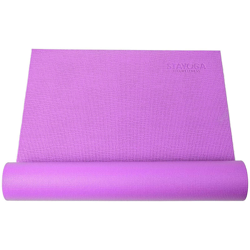 Esterilla de Yoga Balance Pro Color Lila 100% Poliéster Antideslizante  Acolchada