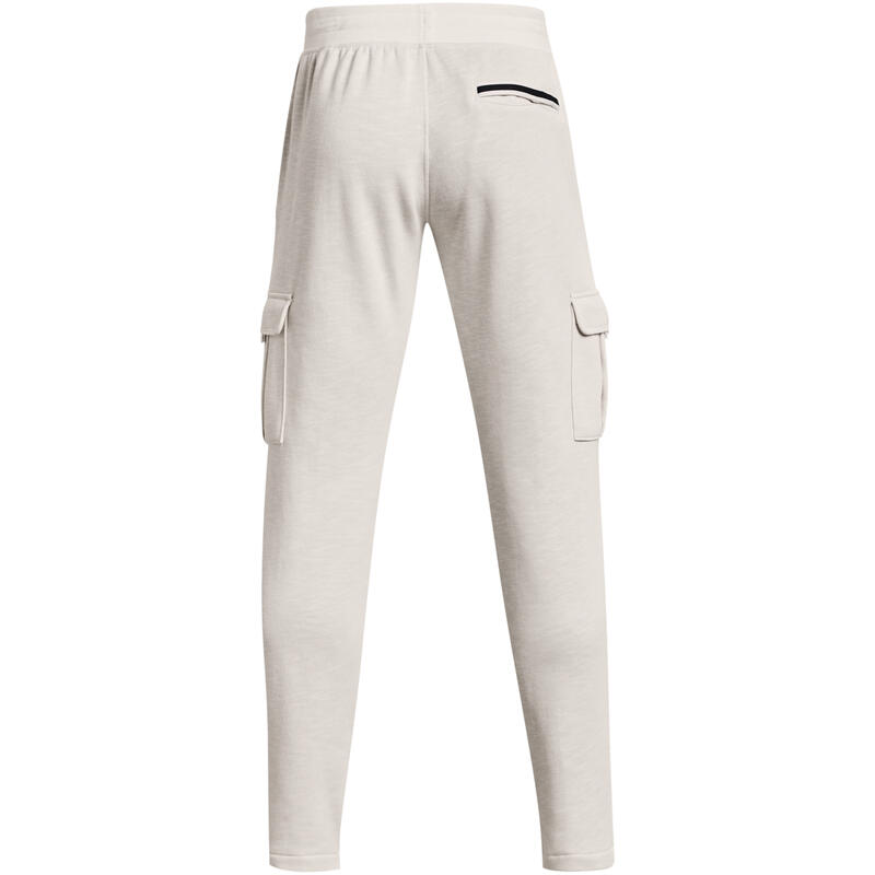 Pantaloni barbati Under Armour Essential Fleece Heritage, Alb