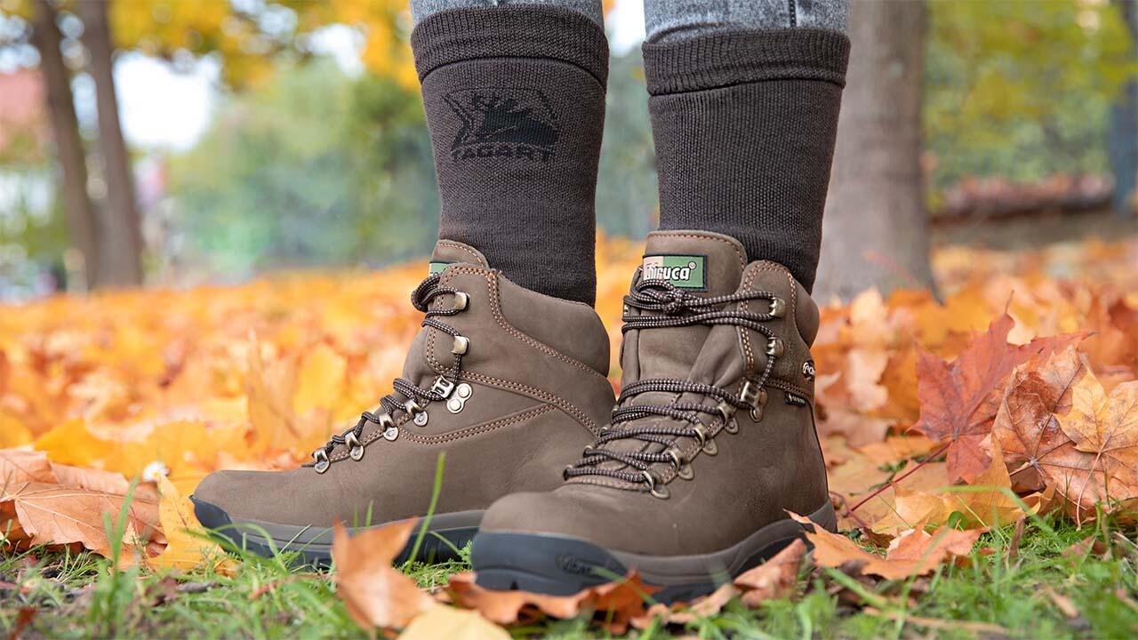 Unisex Jagd-Socken Tagart Winter High Grün mit Kevlarverstärkungen 4/4