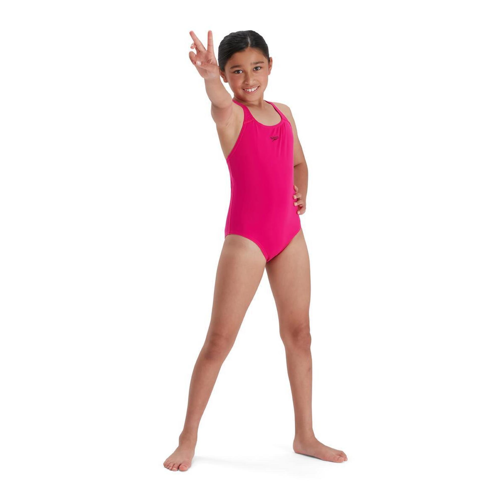 Speedo - Maillot De Bain 1 Pièce Fille Speedo Eco+ Medalist - Maillot De Bain 1 Pièce - Rose - 10 À 12 Ans - Decathlon