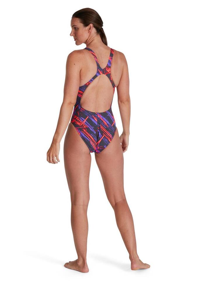 Strój kąpielowy Speedo Recordbreaker – Ultrafioletowy/Czerwony – Rozmiar 30