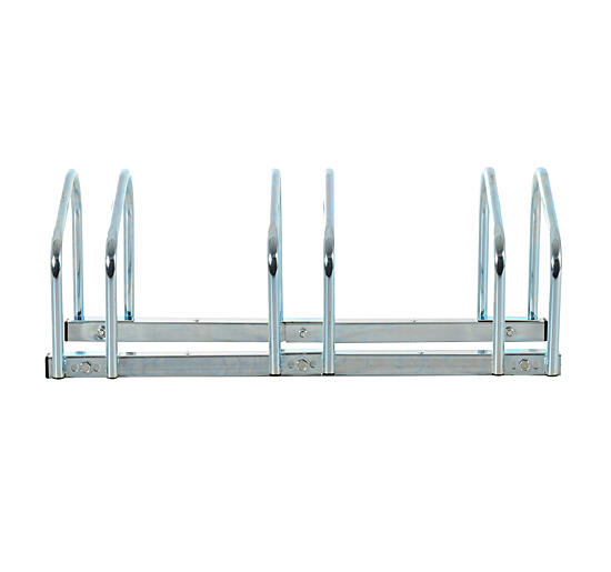 HOMCOM Rastrelliera Porta biciclette Parcheggio per 3 Biciclette 70.5x33x27cm