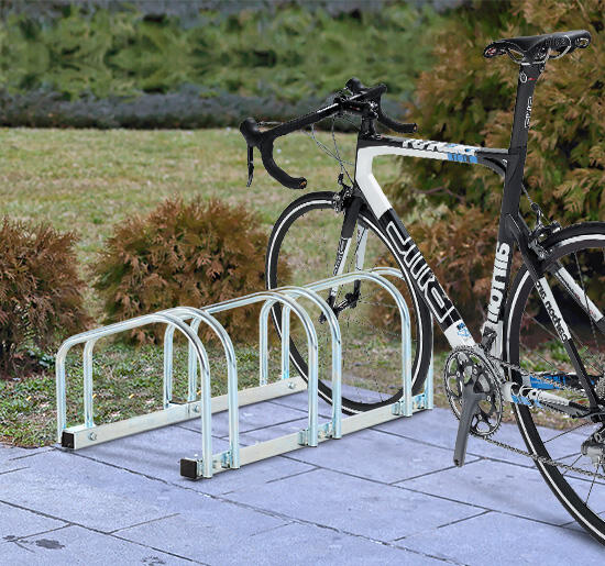 HOMCOM Rastrelliera Porta biciclette Parcheggio per 3 Biciclette, 70.5x33x27cm 2/5
