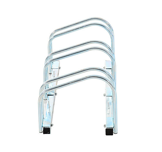 HOMCOM Rastrelliera Porta biciclette Parcheggio per 3 Biciclette, 70.5x33x27cm 5/5