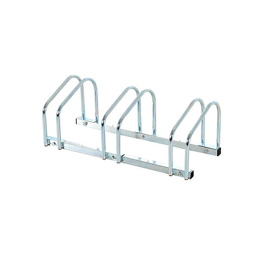 HOMCOM Rastrelliera Porta biciclette Parcheggio per 3 Biciclette, 70.5x33x27cm 4/5