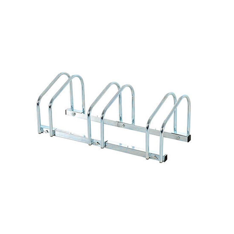 HOMCOM Rastrelliera Porta biciclette Parcheggio per 3 Biciclette, 70.5x33x27cm