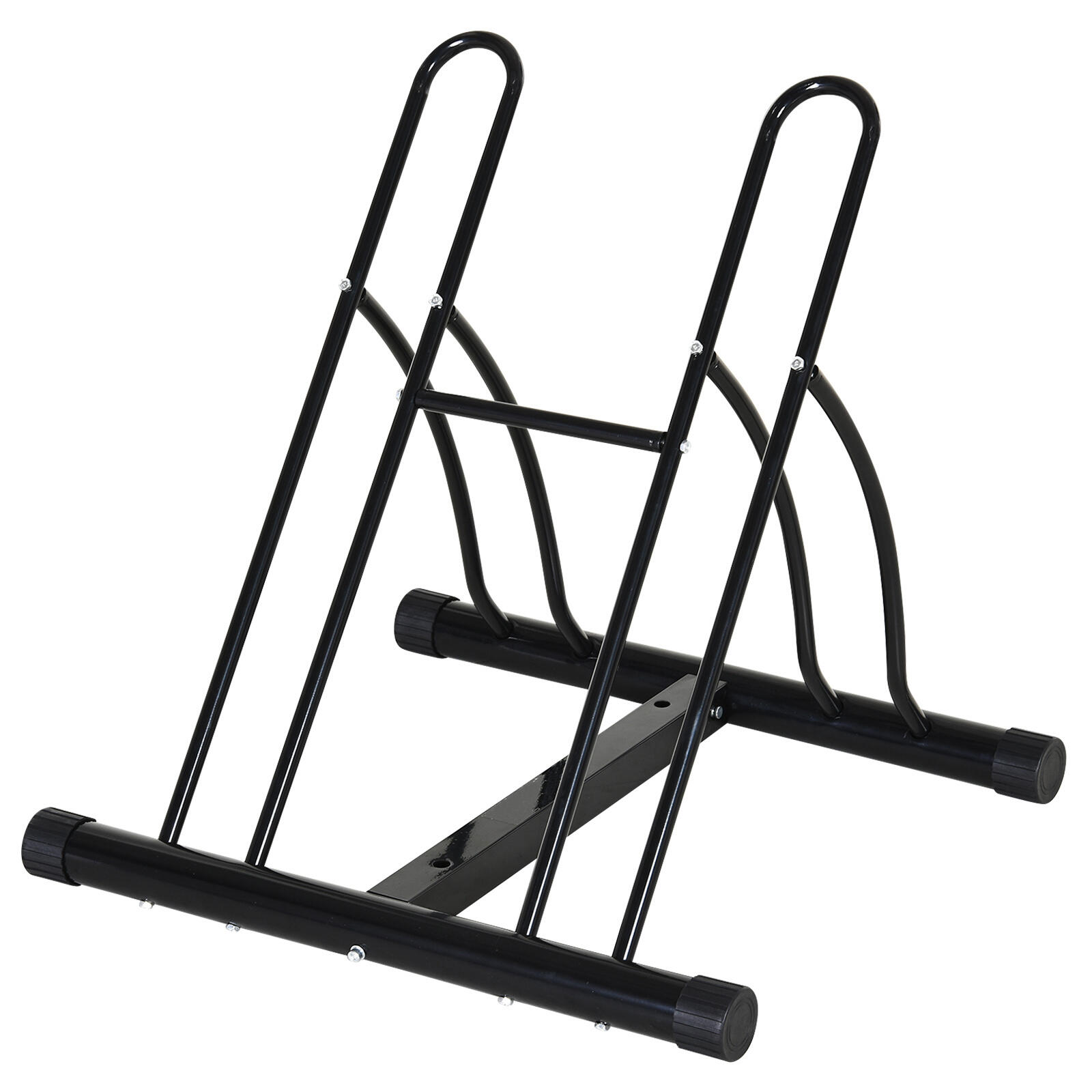 HOMCOM Portabiciclette Parcheggio 2 Bici per Interno ed Esterno 60 x 54 x 57 cm 4/5