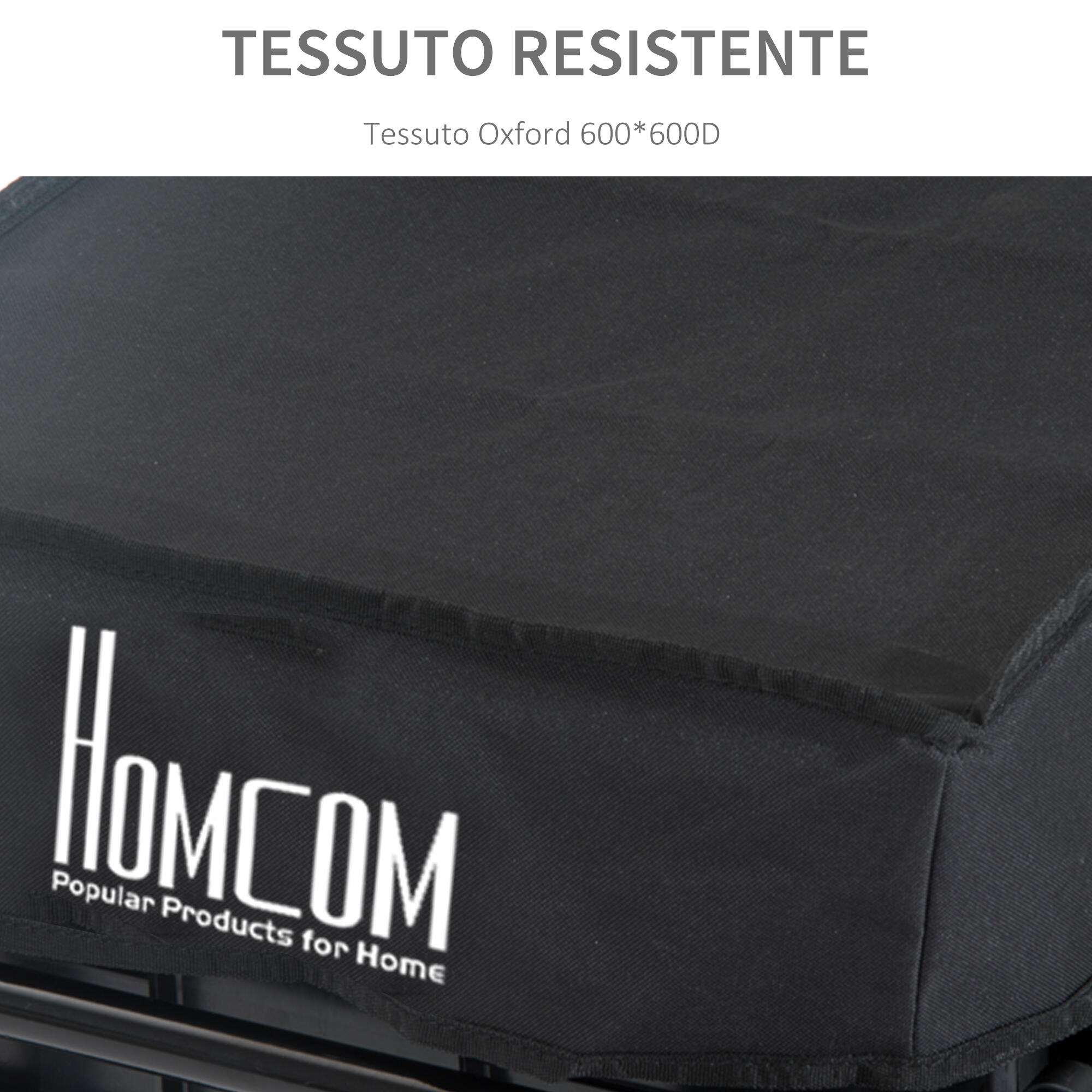 HOMCOM Rimorchio Carrello per Bicicletta Porta Oggetti in Acciaio, 144x59x80cm 5/6