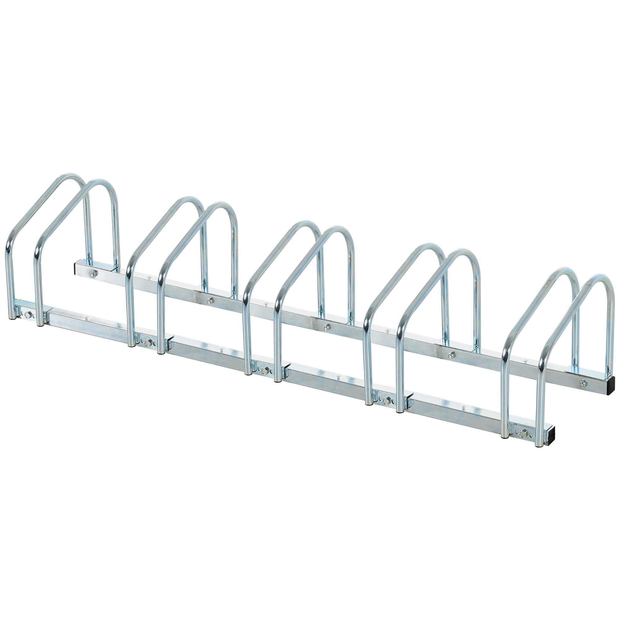 HOMCOM HOMCOM Rastrelliera Portabiciclette per 5 Biciclette, 145×33×27 cm, Argento